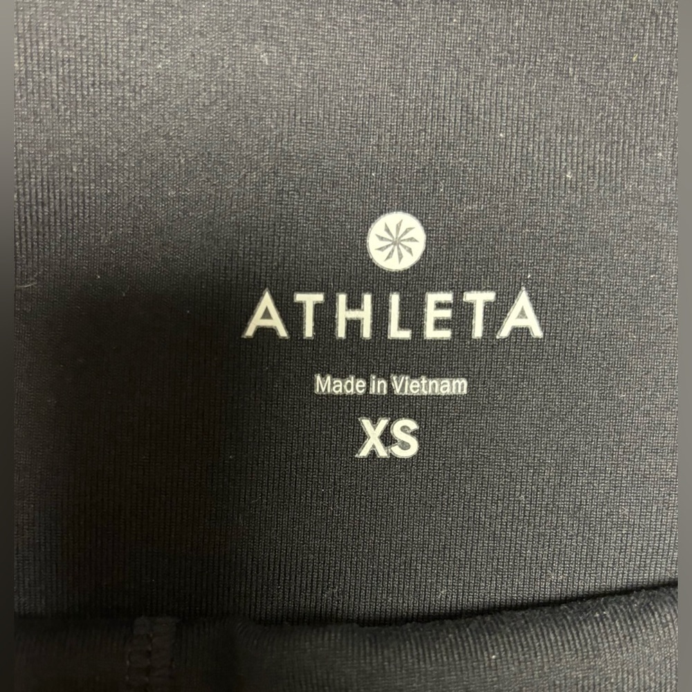 ATHLETA Black LEGGINGS with Gold Zipper side, Size X- SMALL - Picture 8 of 14